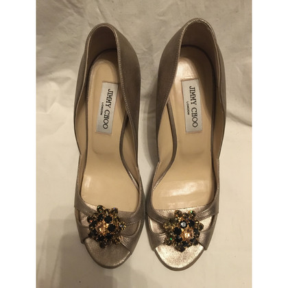 Jimmy Choo Pumps/Peeptoes en Cuir en Doré