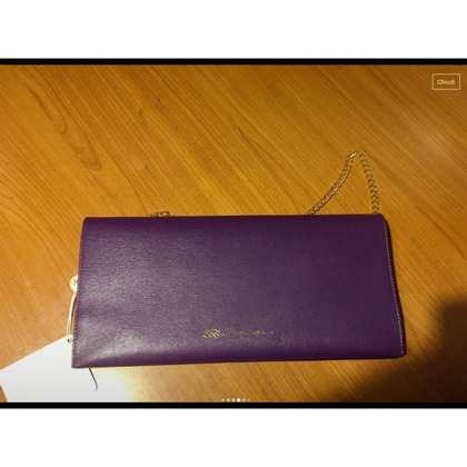 Cruciani Shoulder bag Leather in Violet