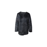 Claudie Pierlot Jacket/Coat Fur in Black