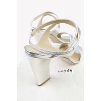 Aeyde Sandals Leather in Silvery