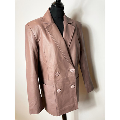 Remain Jacket/Coat Leather in Taupe