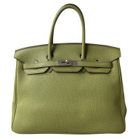 Hermès Birkin Bag 35 in Pelle in Verde oliva