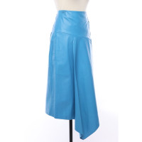 Tibi Skirt Leather in Blue