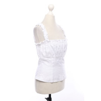 Reformation Top Linen in White