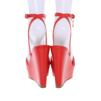 Patrizia Pepe Chaussures compensées en Cuir en Rouge
