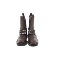 ras Bottines en Cuir en Marron