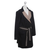 Paule Ka Waisted jacket in Black Beige