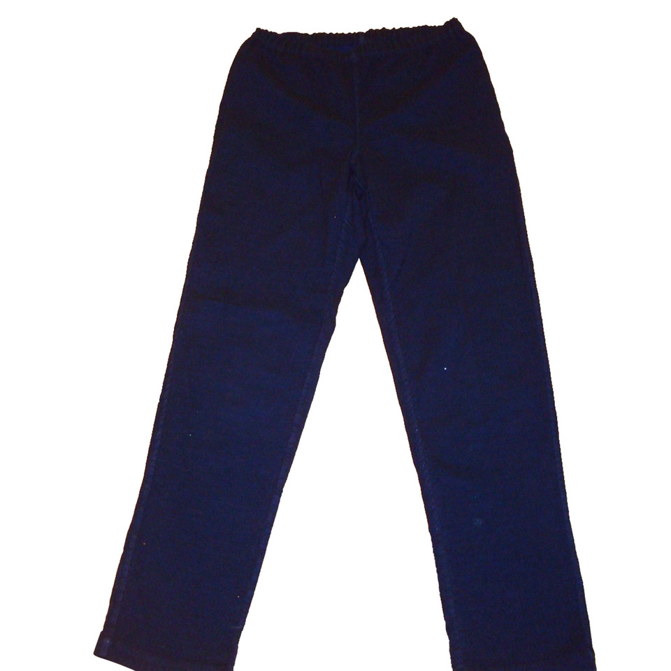 Issey Miyake Paire de Pantalon en Coton en Bleu