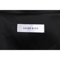 Anine Bing Oberteil aus Seide in Schwarz