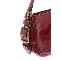 Coach Täschchen/Portemonnaie aus Leder in Rot