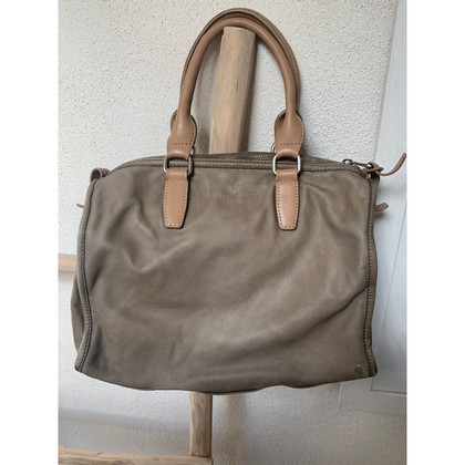 Longchamp Handtasche aus Leder in Khaki