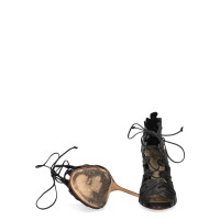 Francesco Russo Sandalen aus Leder in Schwarz