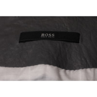 Hugo Boss Jacke/Mantel aus Leder in Grau