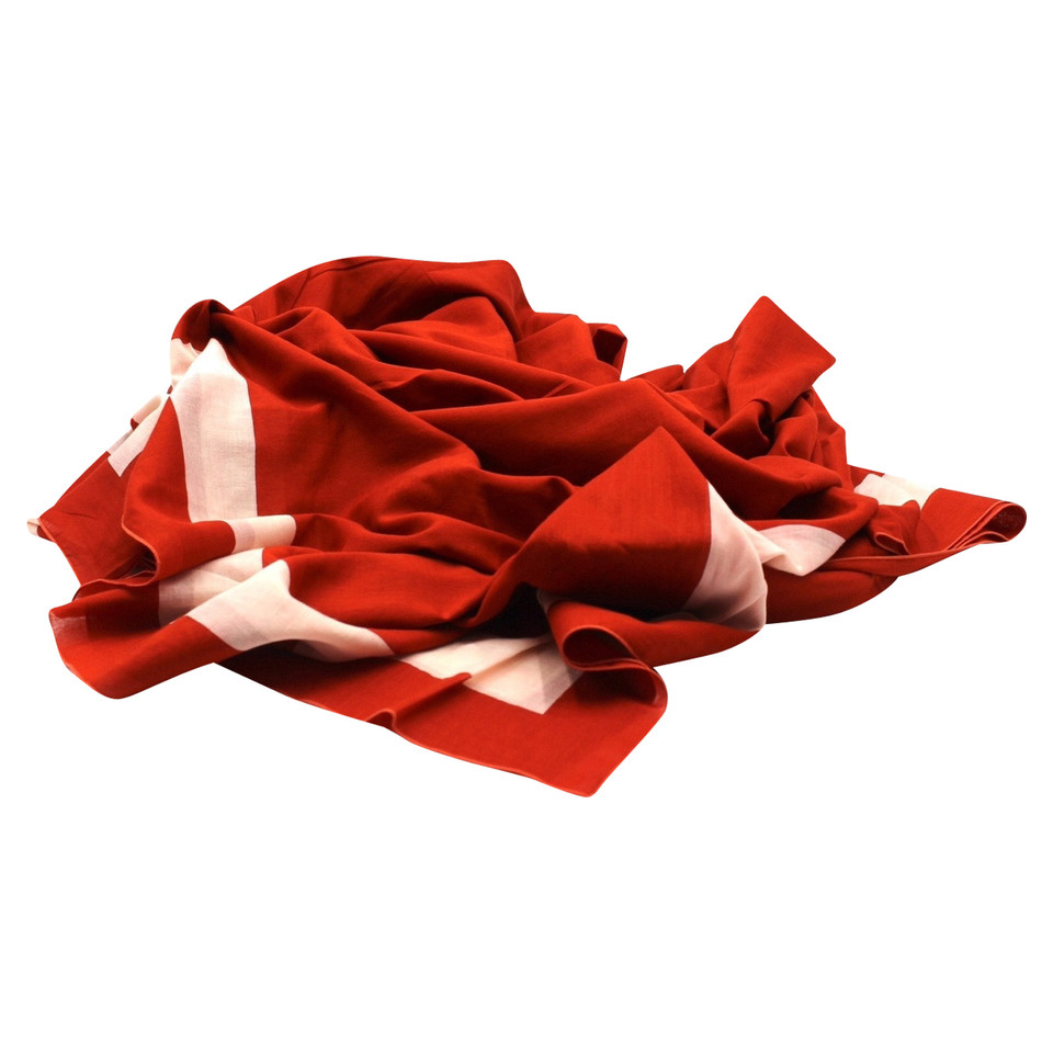 Hermès Scarf/Shawl Cotton in Red