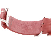 Dolce & Gabbana Armreif/Armband aus Leder in Rot