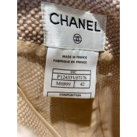 Chanel Anzug aus Leinen in Nude