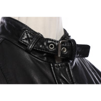 Massimo Dutti Jacket/Coat Leather in Black