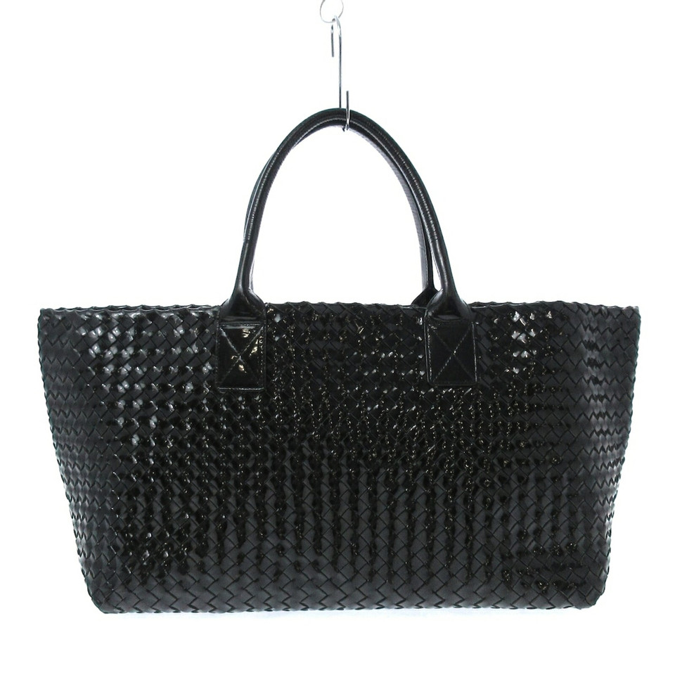 Bottega Veneta Medium Cabat  Bag 40 Patent leather in Black