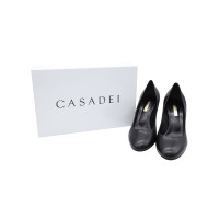 Casadei Sandalen aus Leder in Schwarz