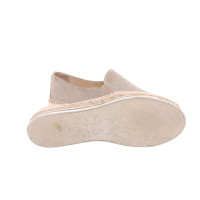 Jimmy Choo Slipper/Ballerinas aus Leder in Taupe