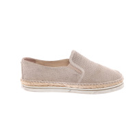 Jimmy Choo Slipper/Ballerinas aus Leder in Taupe