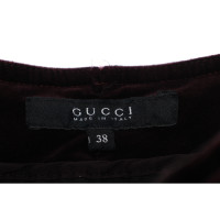 Gucci Trousers Cotton in Bordeaux