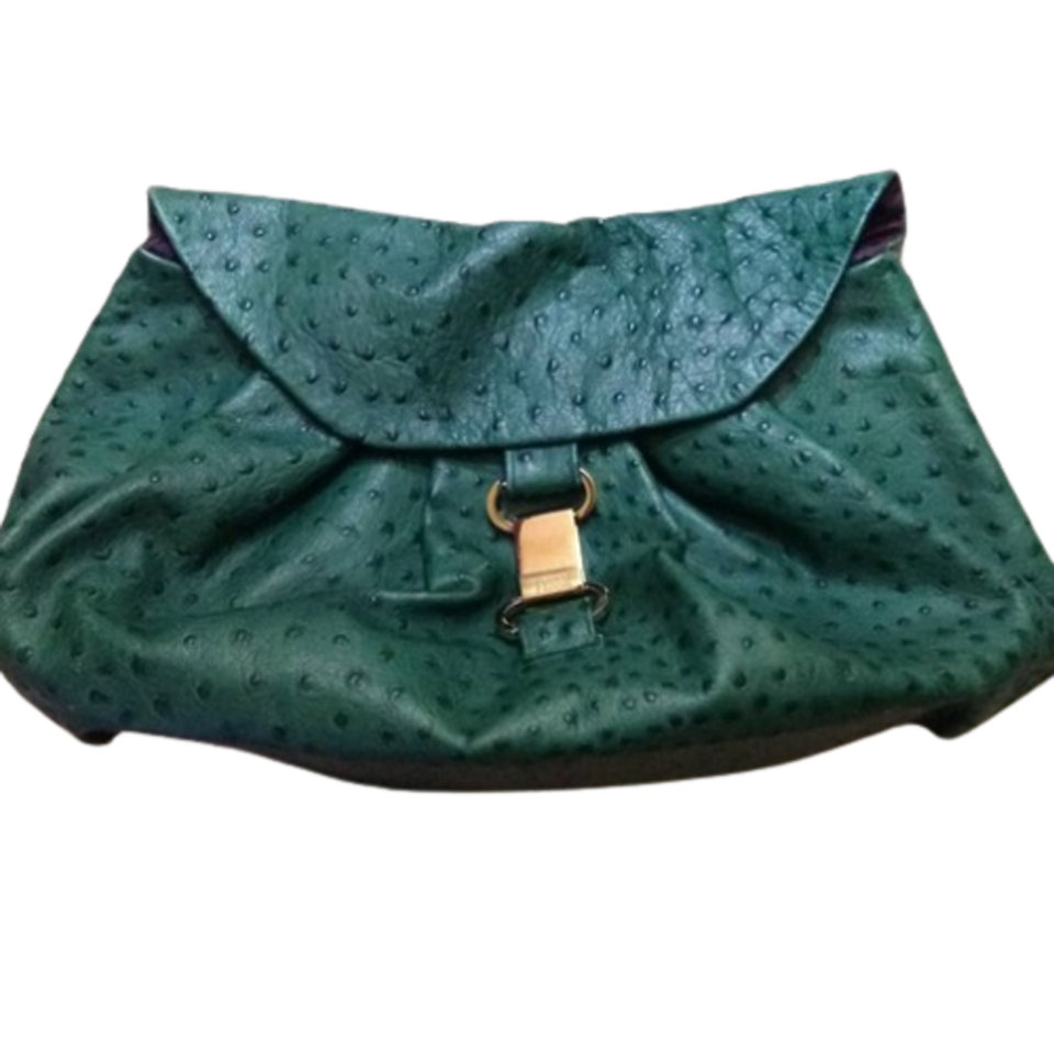 Gianfranco Ferré Clutch Bag Leather in Green