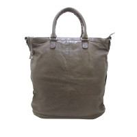 Balenciaga Motocross Day Bag in Pelle in Grigio