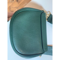 Lancel Romane Saddle Bag Leather in Green