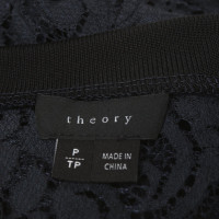 Theory Top in pizzo blu