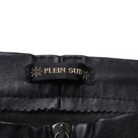 Plein Sud Pantaloni di pelle nera