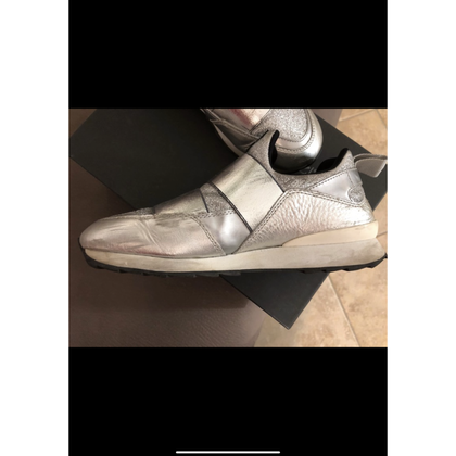 Hogan Sneakers aus Leder in Silbern
