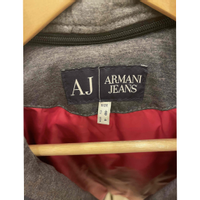 Armani Jeans Jas/Mantel Leer in Zwart