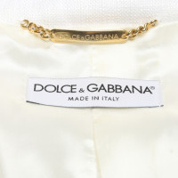 Dolce & Gabbana Blazer in Viscosa in Bianco