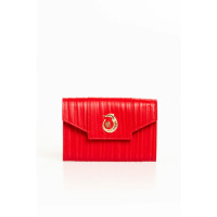 Trussardi Täschchen/Portemonnaie aus Leder in Rot