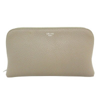 Céline Clutch Bag Leather in Beige