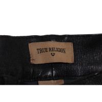 True Religion Paire de Pantalon en Cuir en Noir