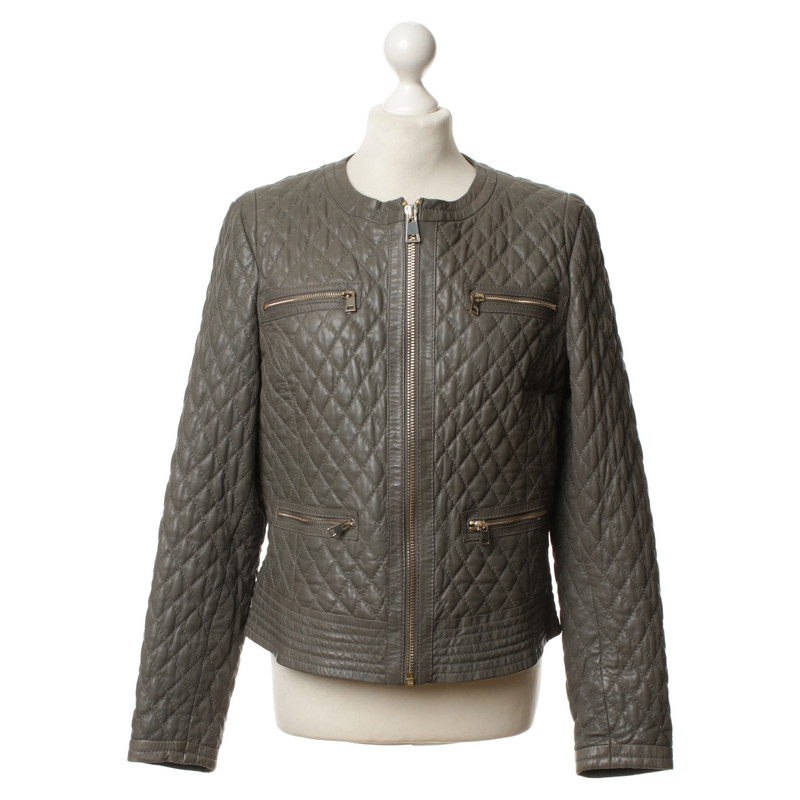 Oakwood Leather jacket in grey