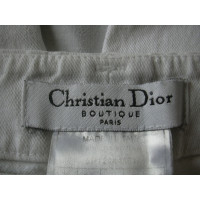 Christian Dior Jeans in Cotone in Bianco