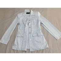 Fendi Blazer en Coton en Turquoise