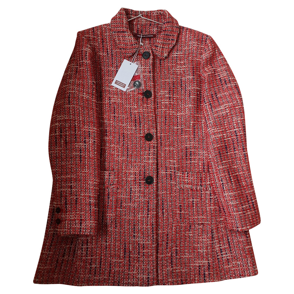 Comptoir Des Cotonniers Tweed Manteau Orage / Rouge