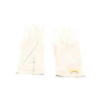 Hermès Handschuhe aus Leder in Weiß