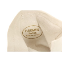 Hermès Handschuhe aus Leder in Weiß