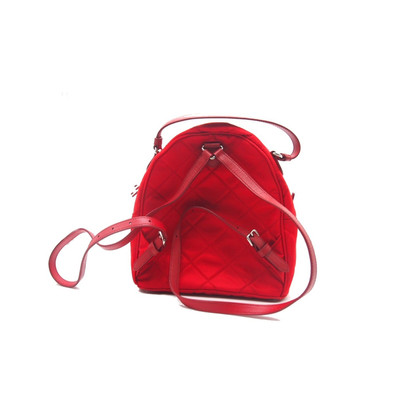 Prada Sac à dos en Toile en Rouge