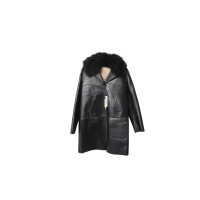 Longchamp Veste/Manteau en Cuir en Noir