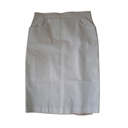 Bogner White skirt with gold button
