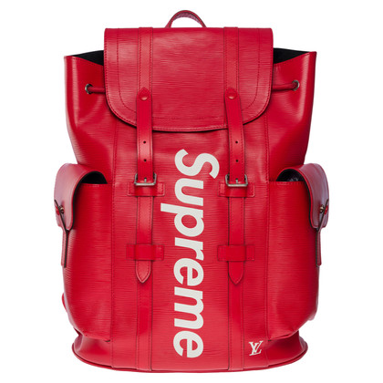 Louis Vuitton Christopher Backpack aus Leder in Rot