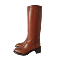 Céline Bottes en Cuir en Marron