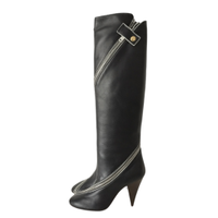 Céline Boots Leather in Black