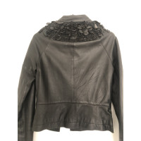 Givenchy Jacke/Mantel aus Leder in Schwarz